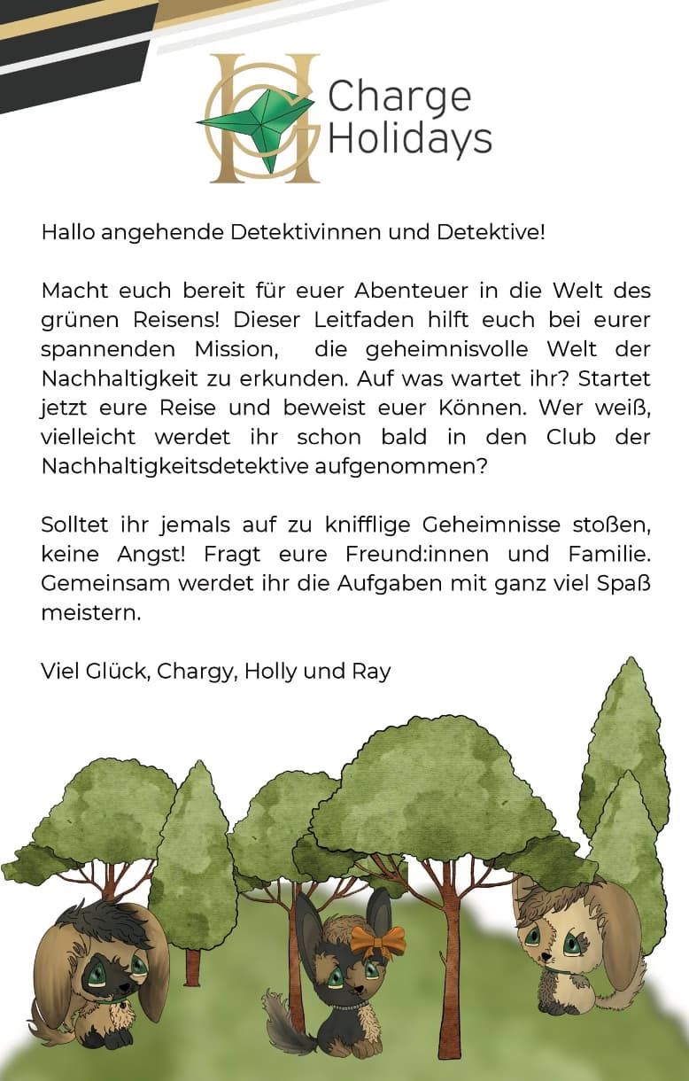 Gedrucktes Travelucation-Material mit Illustrationen