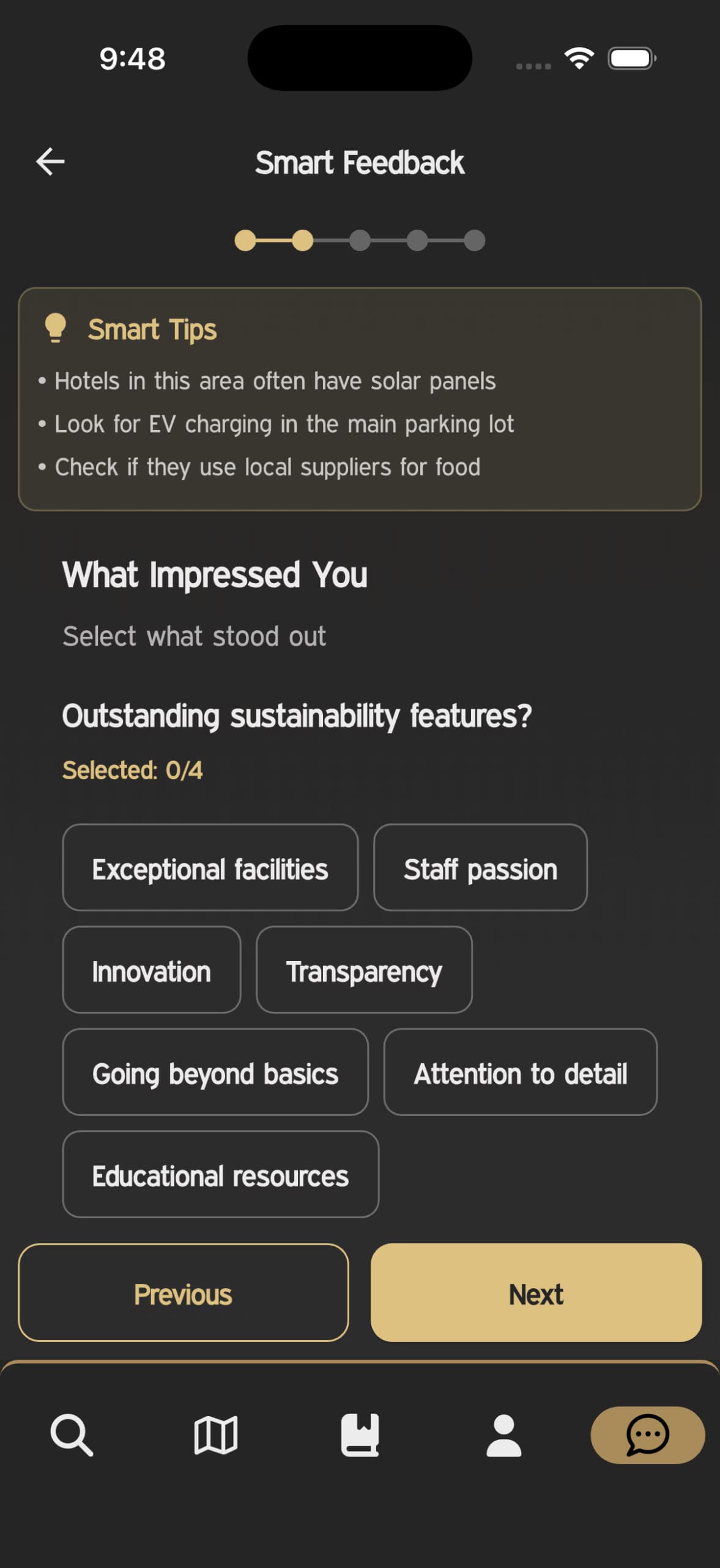 Vue communauté et inspiration de l'application ChargeHolidays